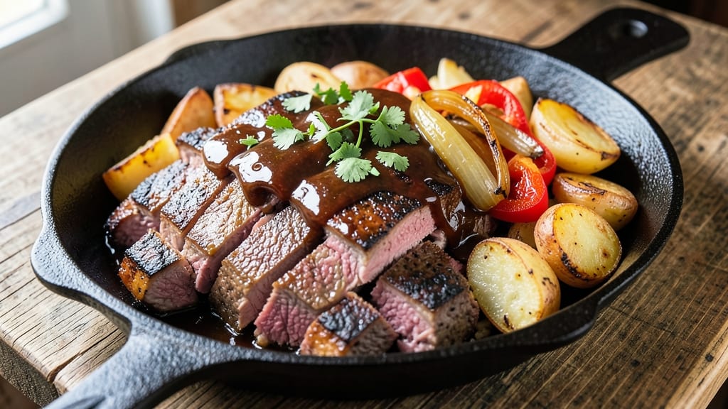 BBQ Beef Hash Recipe: Smoky Crispy Potatoes with Caramelized Beef Bites