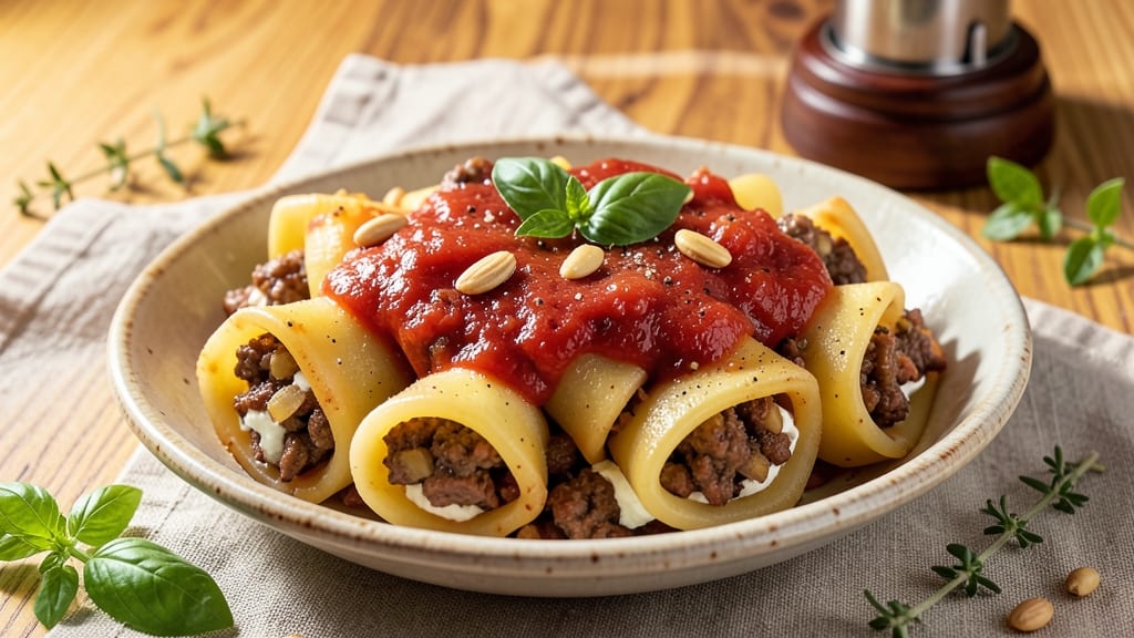 Beef and Sausage Manicotti Recipe: Cheesy Layers With Meat-Filled Twists