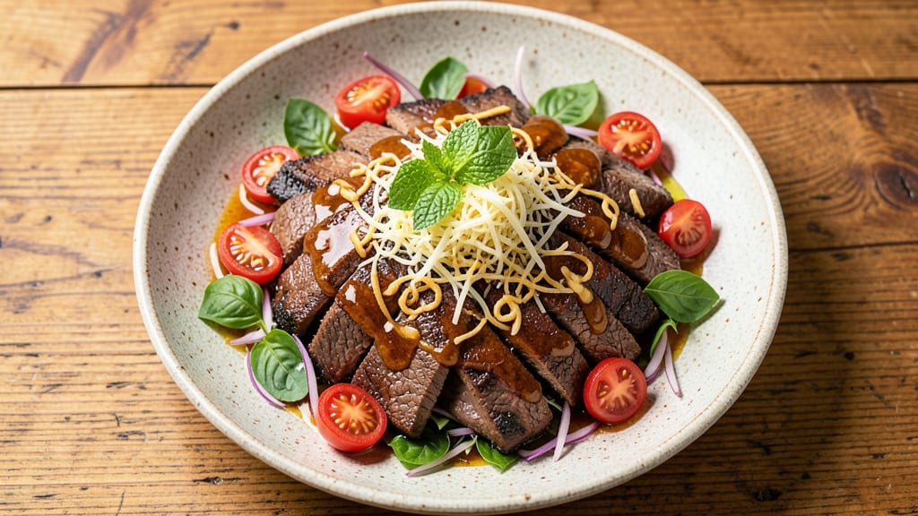 Authentic Vietnamese Beef Salad Recipe: Crispy Rice Noodles With Tangy Nuoc Cham Dressing