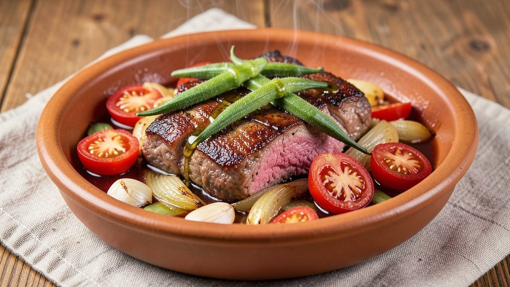 Beef Bamia Recipe: Okra and Tomato Stew With Tender Beef Bites