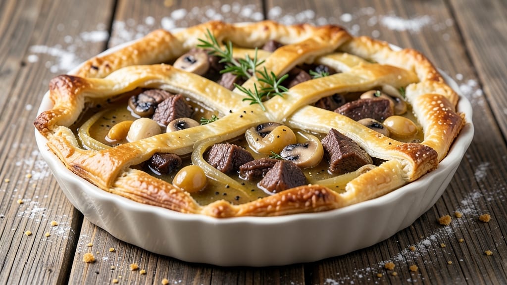 Beef and Mushroom Pot Pie Recipe: Flaky Crust Holds Savory Gravy Rivers
