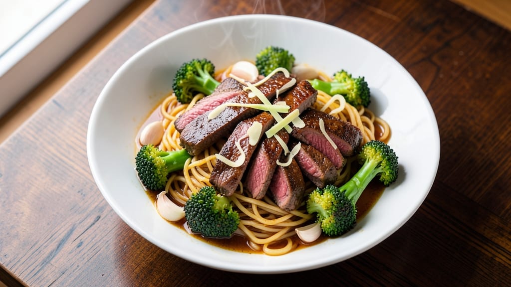 Beef and Broccoli Noodle Stir Fry Recipe: Wok-Fired Crunch With Silky Soy-Ginger Sauce