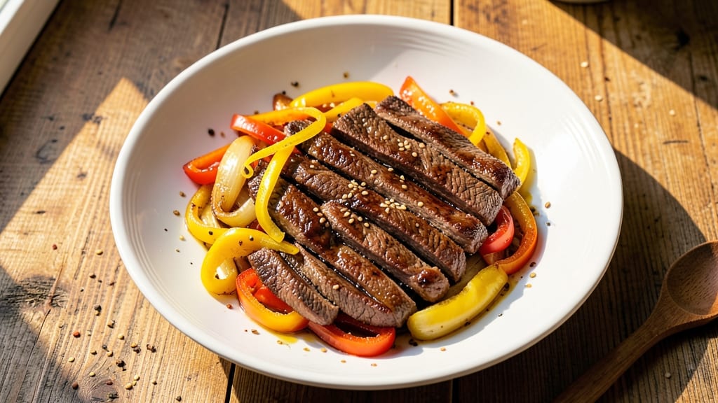 Beef Bell Pepper and Onion Recipe: One-Pan Stir-Fry With Charred Crispiness