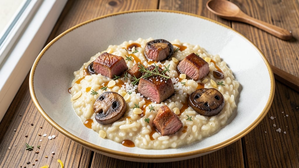 Beef and Mushroom Risotto Recipe: Creamy Arborio Magic in One Pot