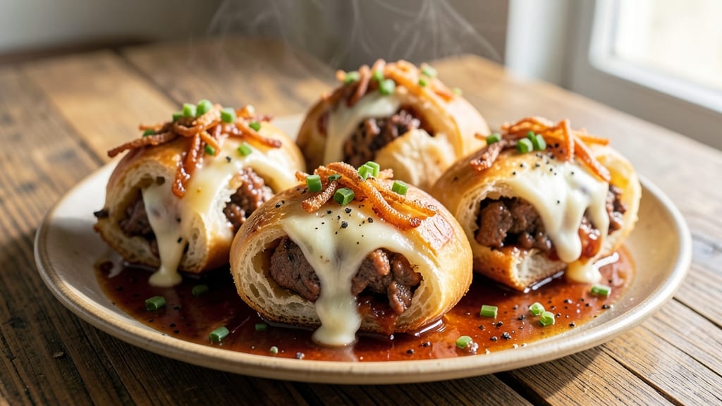 Beef and Cheese Piroshki Recipe: Flaky Dough Hugs Savory Beef and Melted Cheese