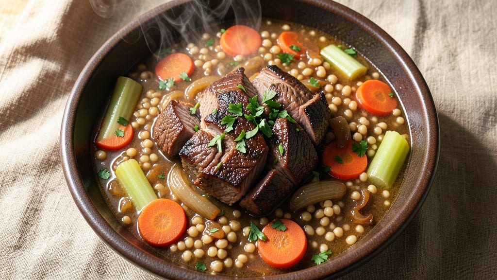 Beef and Pearl Barley Stew Recipe: Deep Umami Richness From Slow-Simmered Roots