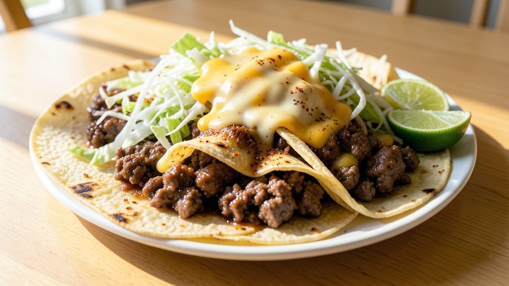 Basic Ground Beef Tacos Recipe: Spiced Meat and Crunchy Tortilla Stacks