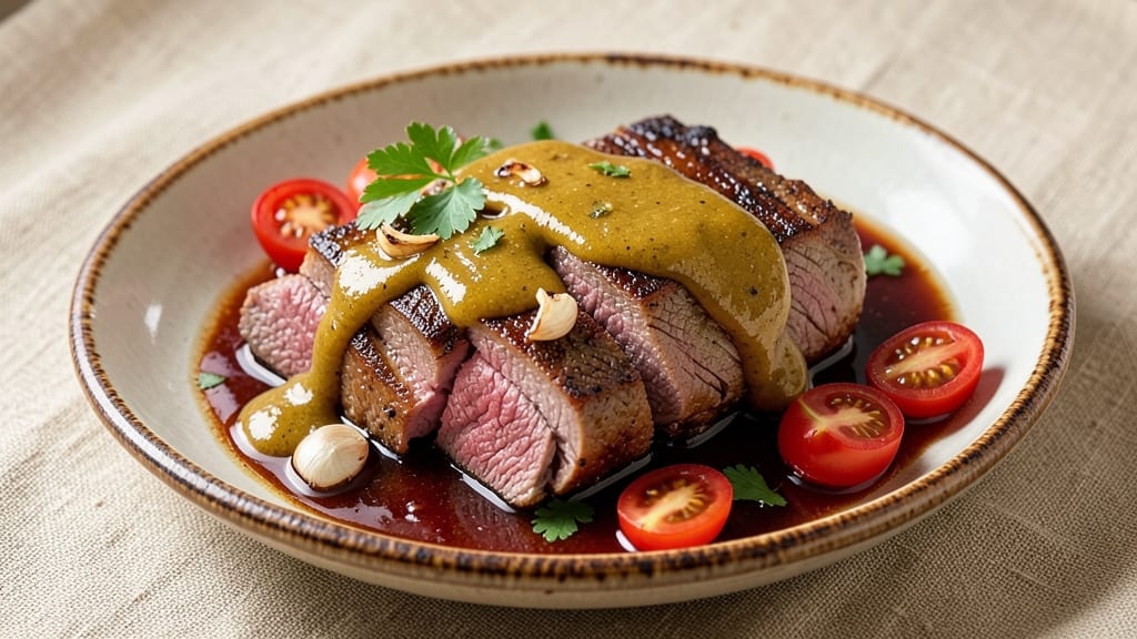 Beef and Mustard Recipe: Deep Umami Braise with Crispy Herb Topping
