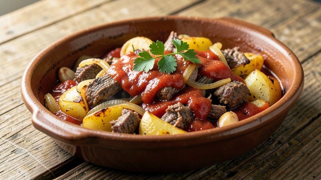 Beef and Potato Picadillo Recipe: Spiced Tomato-Beef Stew With Caramelized Potatoes