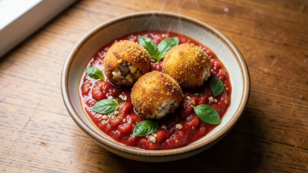 Beef Arancini Balls Recipe: Crispy Rice Bites Stuffed With Melty Cheese