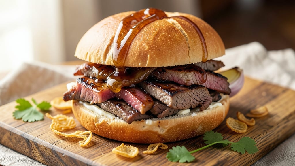 BBQ Beef On A Bun Recipe: Crispy-Baked Buns With Caramelized Beef Bites