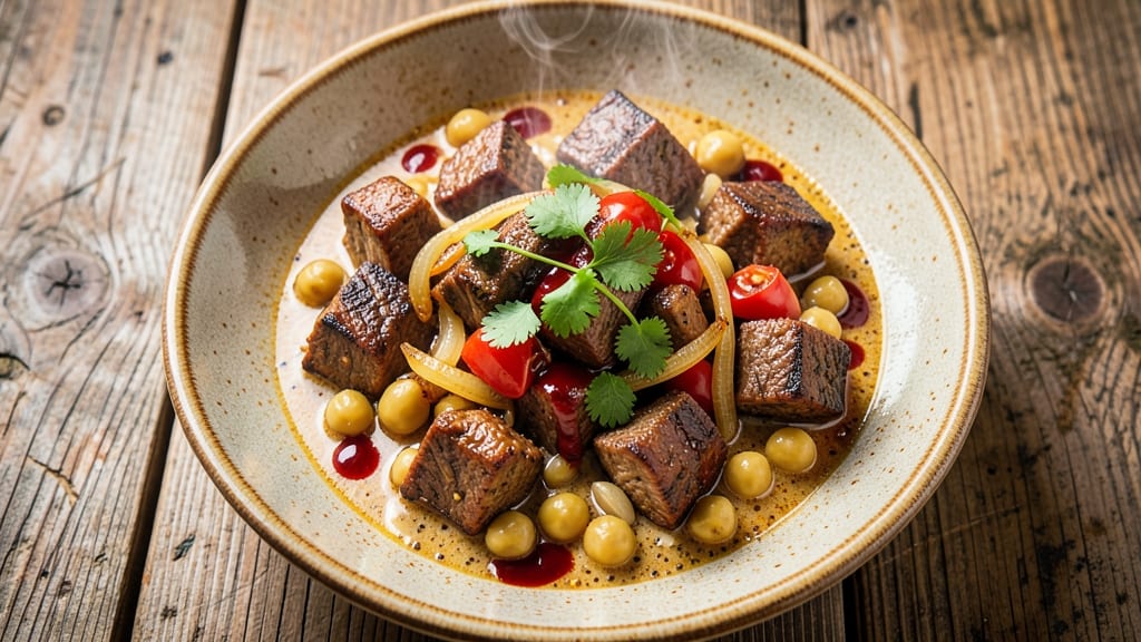 Beef and Chickpea Curry Recipe: Spiced Tomato Base with Tender Beef and Chickpeas