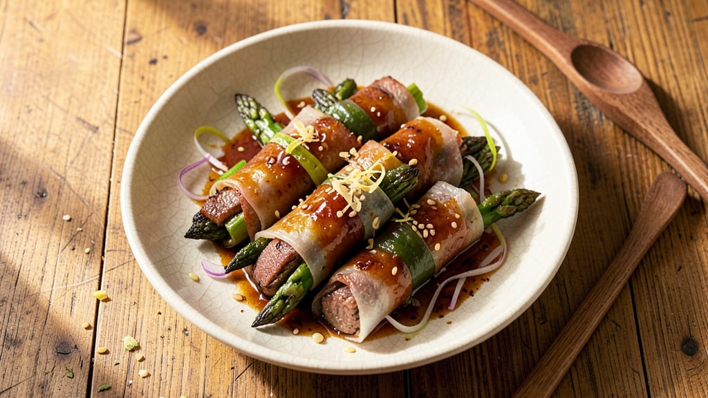 Beef Asparagus Rolls Recipe: Silky Wraps With Savory Soy-Ginger Gloss