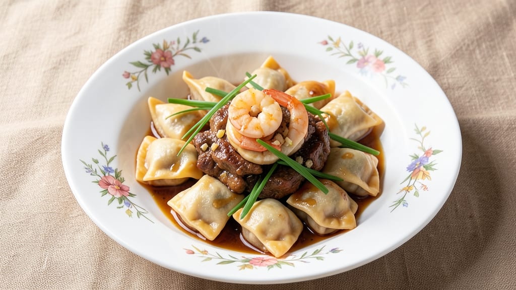 Beef and Shrimp Wonton Recipe: Wok-Fired Umami with Silky Egg Drop Swirl