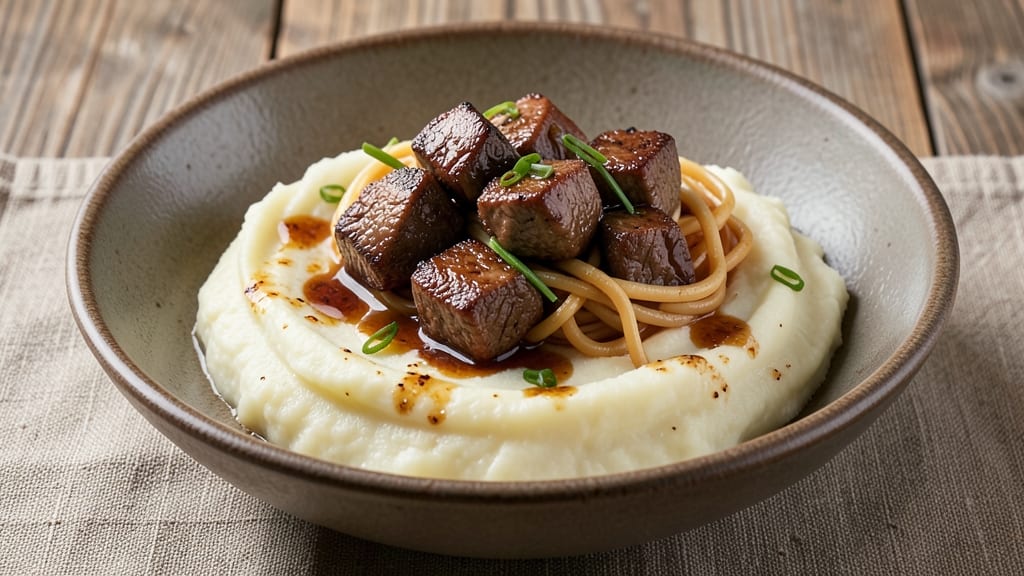 Beef and Noodles Over Mashed Potatoes Recipe: Hearty One-Pan Comfort Dinner