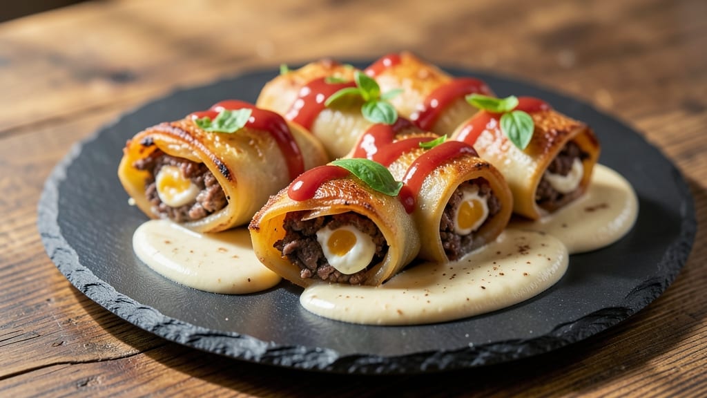 Beef and Pork Cannelloni Recipe: Layered Pasta Towers With Melty Cheese Rivers