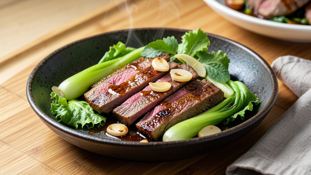 Beef and Greens Chinese Recipe: Wok-Seared Umami with Silky Bok Choy