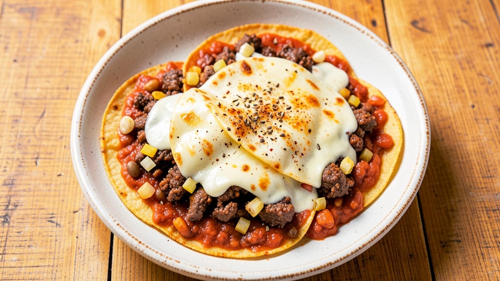 Beef Bean and Cheese Enchiladas Recipe: Crispy Tortilla Shells With Three-Cheese Gooeyness