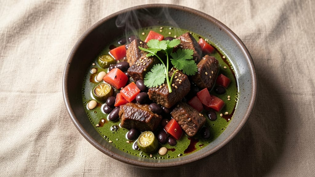 Beef and Bean Chili Verde Recipe: Herb-Infused Tomato Base With Smoky Chipotle Heat