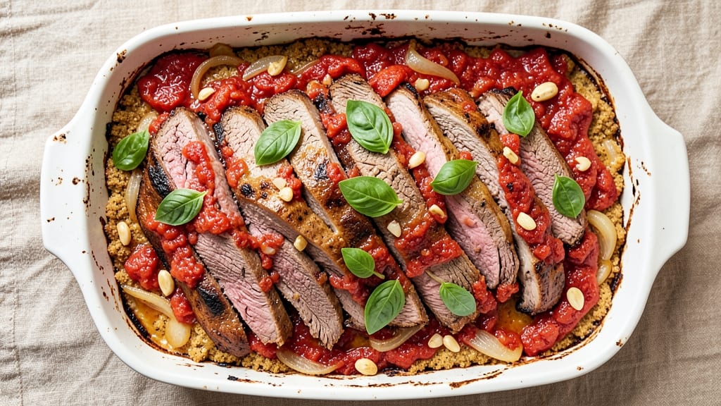 Beef and Tomato Casserole Recipe: One-Pot Baked Richness With Herbed Crust