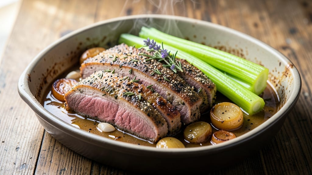 Beef and Celery Recipe: One-Pot Braise With Celery's Earthy Crunch