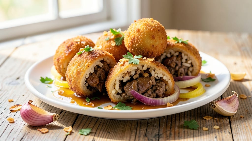 Beef Arancini Recipe: Crispy Risotto Bites Stuffed With Melty Cheese