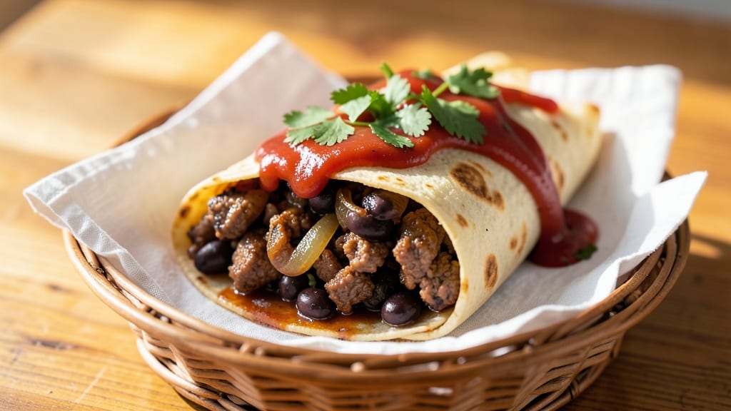 Beef and Bean Burritos Recipe With Black Beans: Spiced Meat and Hearty Fiber-Packed Wraps