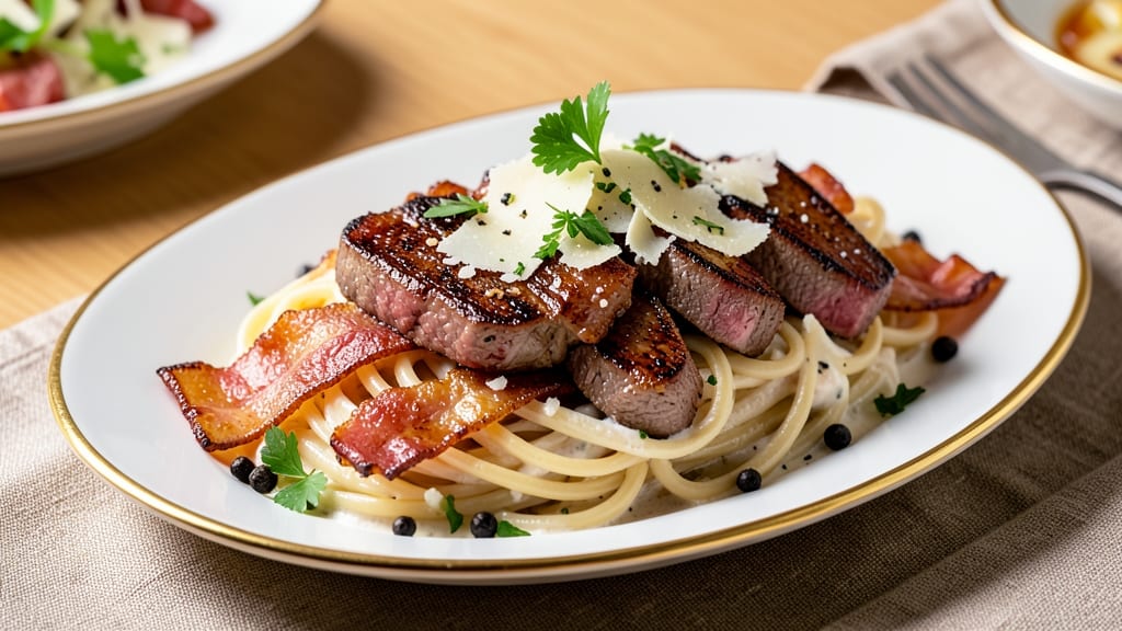 Beef Bacon Carbonara Recipe: Crispy Pancetta and Eggy Silk in One Skillet