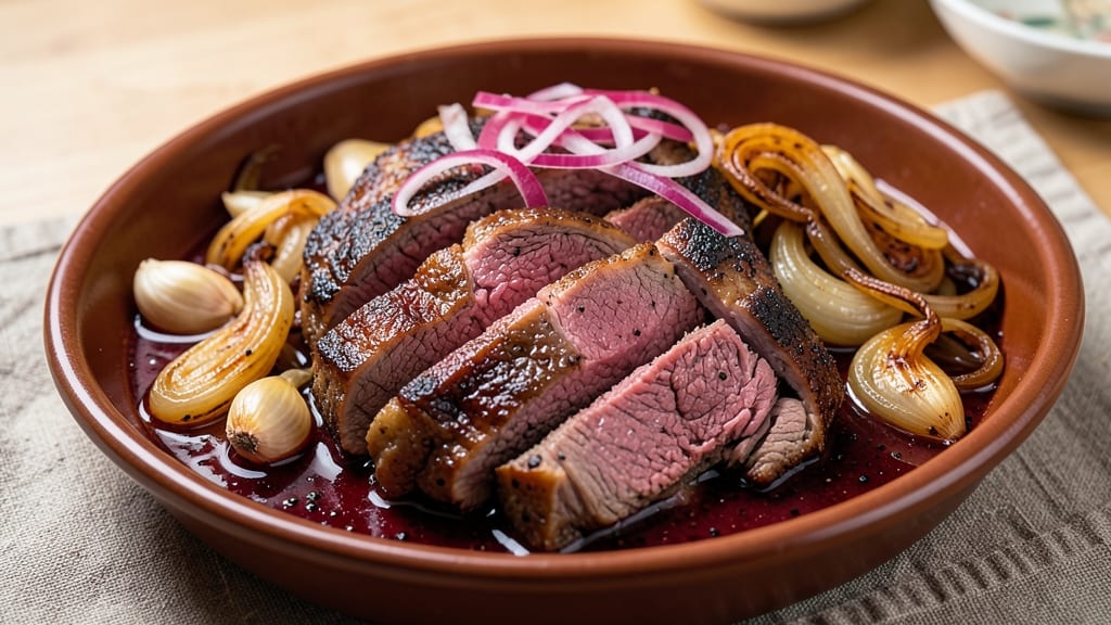 Beef and Onion Slow Cooker Recipe: Deeply Caramelized Onions and Fall-Apart Meat
