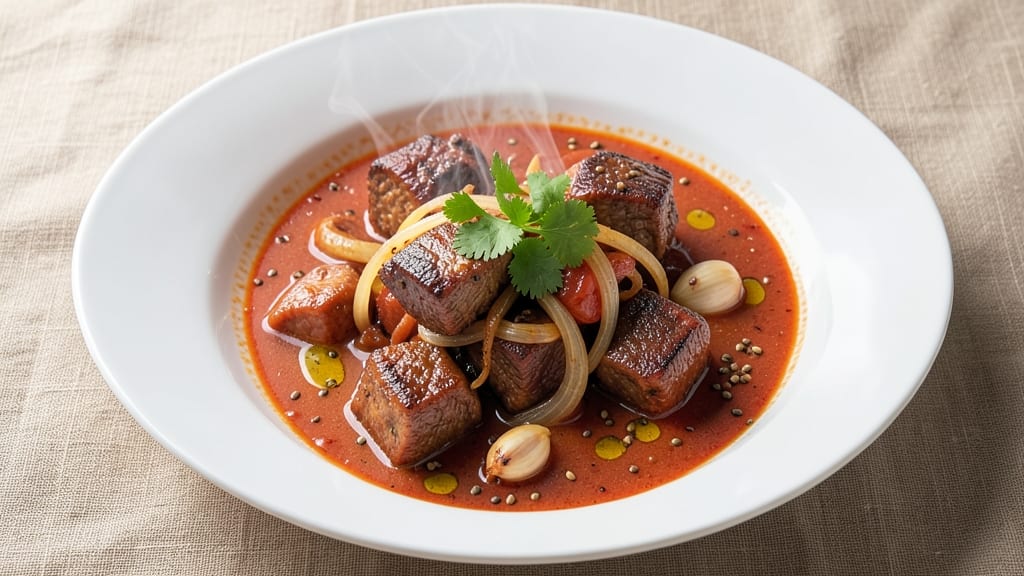 Beef and Tomato Curry Recipe: Spiced Tomato Base with Tender Beef Chunks